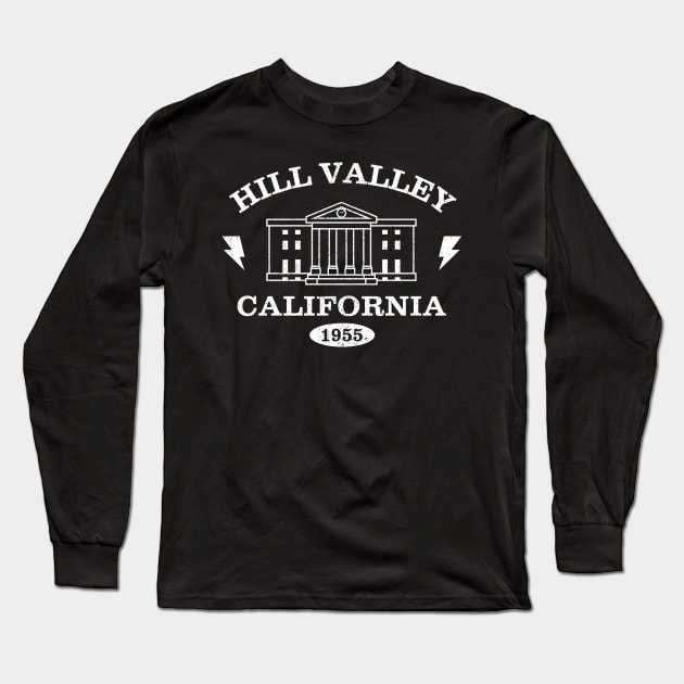 Hill Valley 1955 Long Sleeve T-Shirt by Sachpica